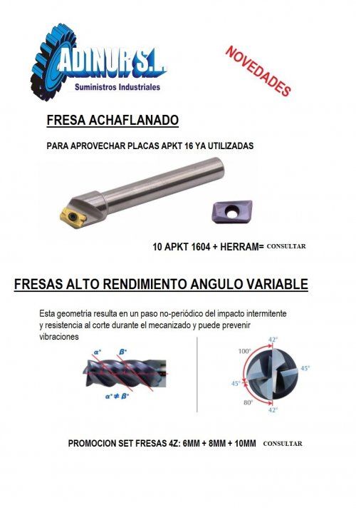 FRESAS ACHAFLANADO