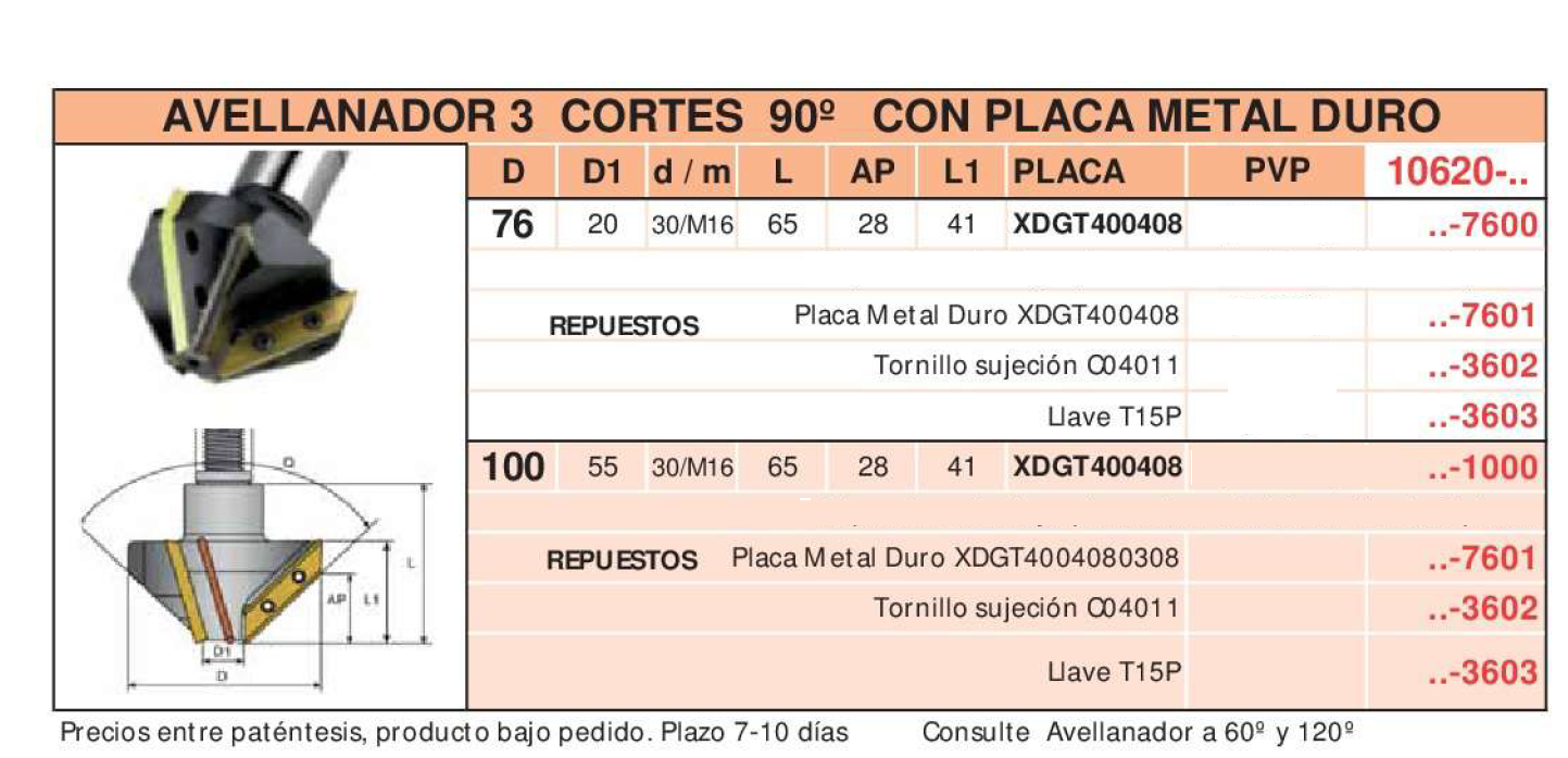 AVELLANADORES CON PLACA METAL DURO